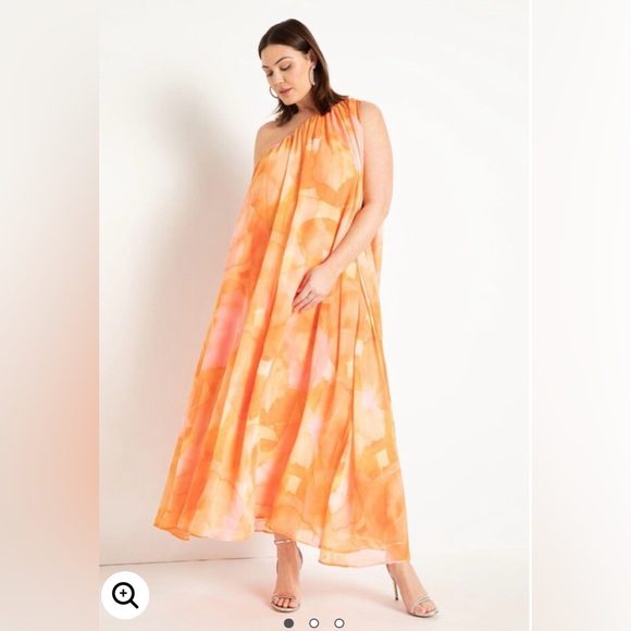 Gorgeous New Eloquii Sheer Trapeze Maxi Dress - Picture 1 of 5